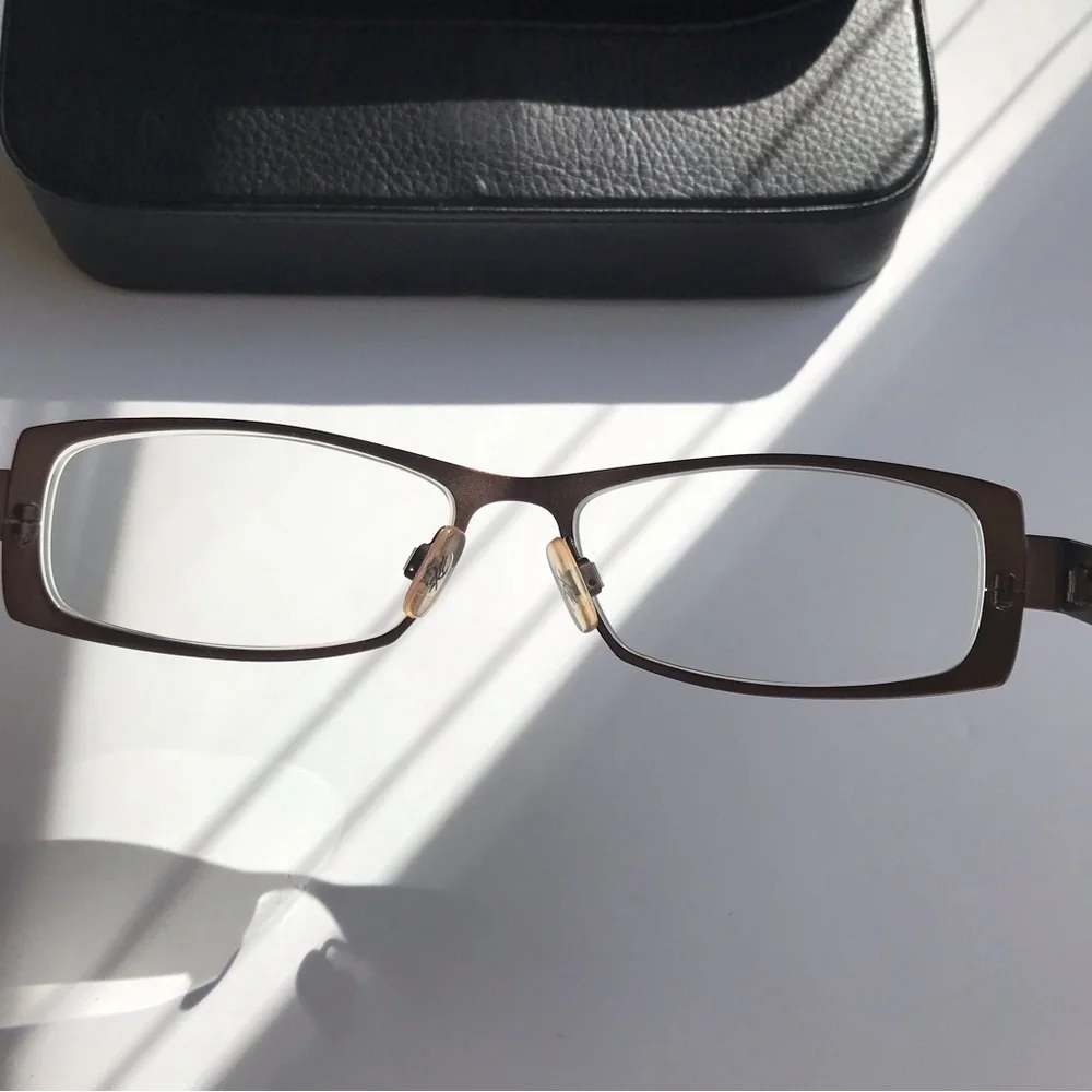 Vintage Kenneth Cole KC544 J78 Bronze Rectangle Eyeglass Frames 52-15-140 Italy